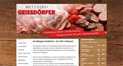 Desktop Screenshot of metzgerei-geissdoerfer.de